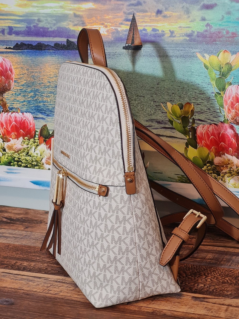 Michael Kors Rhea Slim Backpack - Picture 2 of 8